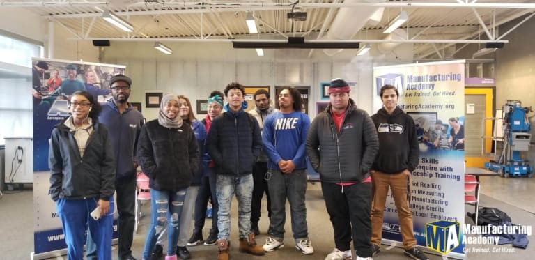 High school apprentices with AJAC