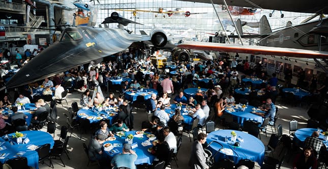Attendees at AJAC graduation at the Museum of Flight