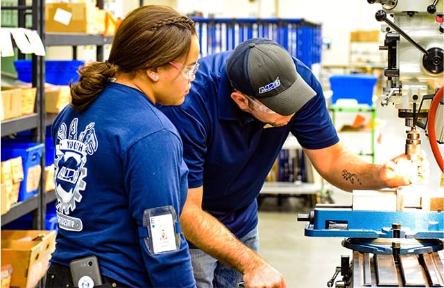 AJAC apprentice getting mentored