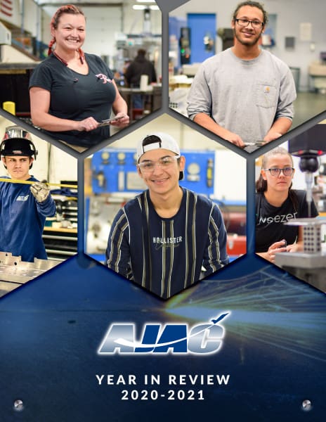 Cover page for AJAC's 2020-2021 annual report.