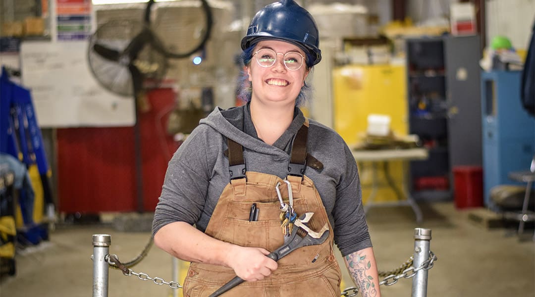 An AJAC apprentice in the Industrial Maintenance Program at Washington Beef