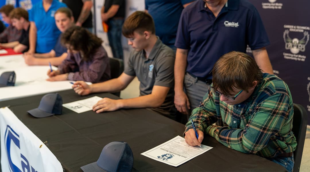 AJAC Youth Apprentices signed their agreement letter during a ceremony at Elma High School on May 18, 2023