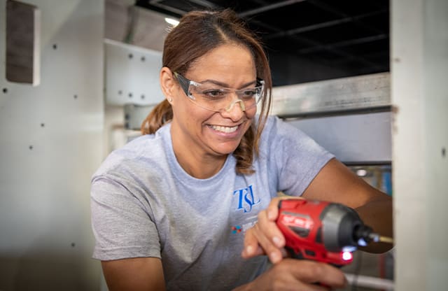Makeba, an AJAC Apprentice working at Thermoforming Systems in Union Gap, Washington